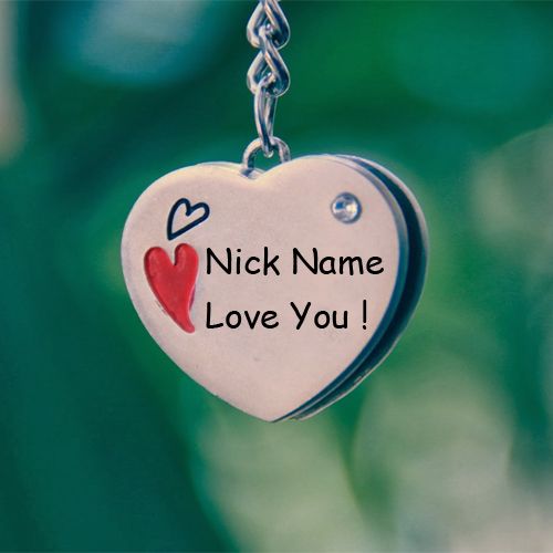 Beautiful heart pendant chain love you name profile picture