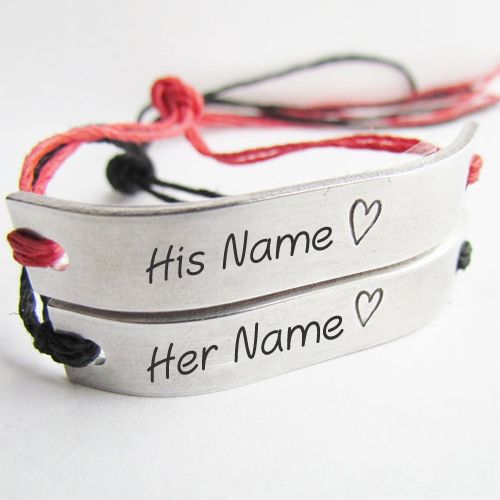 Couple name beautiful stylish hand bracelet picture editor online