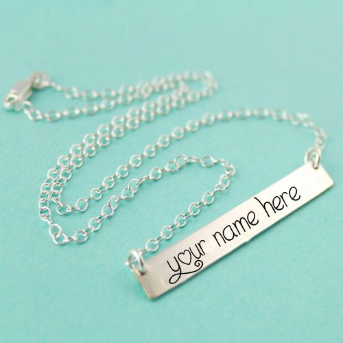 Silver beautiful chain with pendant my name profile pictures
