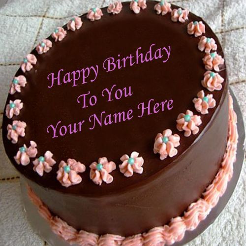 Happy Birthday Wishes Chocolate Cake With Name Pictures - Name Birthday Pic