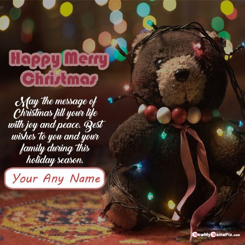 Create Name Writing Christmas Greeting Card Online Free