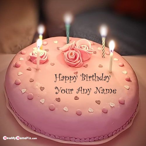 Write Your Name On Candles Birthday Wishes Cake Name Pictures