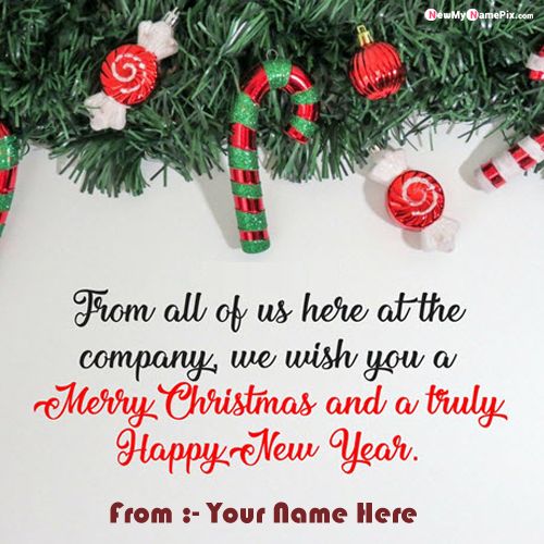 Christmas Greetings Card With Your Name Photo Create Online