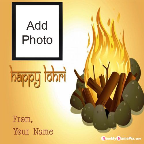 Create Online Name And Photo Lohri Wishes Card Pic