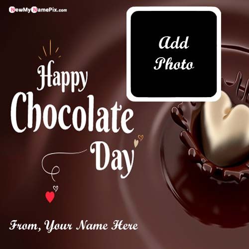 Happy Chocolate Day Boyfriend or Girlfriend Name With Photo Wishes