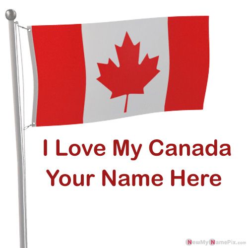 Love My Canada Country Flag Profile Image With Name Photo