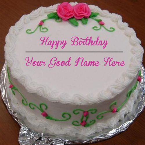 Rose Birthday Wish Cake For Lover Name Pictures - Name Birthday Cake