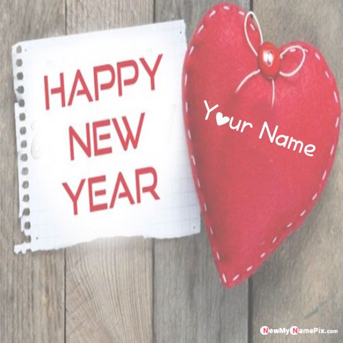 Write Name On Romantic Happy New Year 2021 Love Heart Pictures
