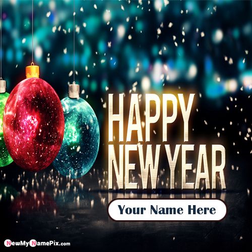 My Name Happy New Year 2021 Greeting Card Create Online