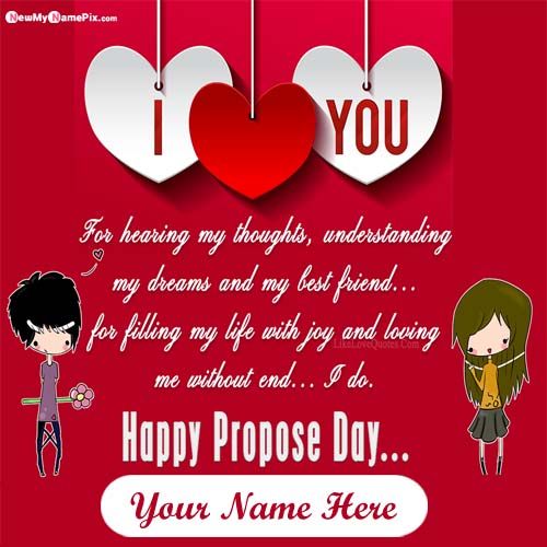 Online Your Name On Propose Day 2021 Wish Card Sending Free