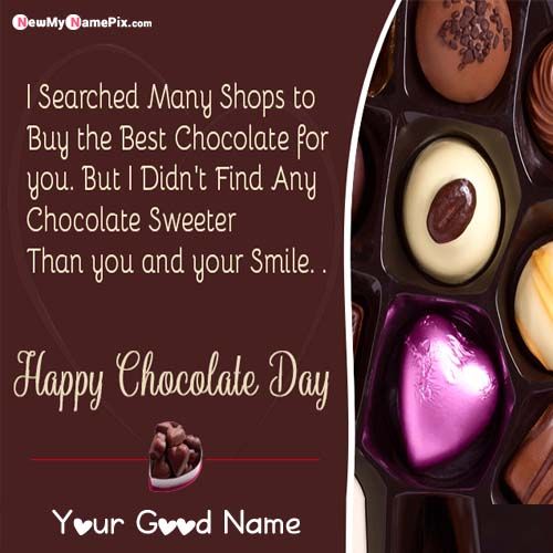 2021 Latest Happy Chocolate Day Message For Lover Name Wishes Pictures