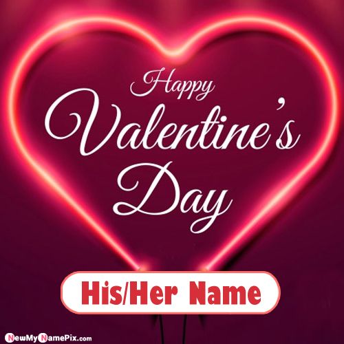 Girlfriend Name Valentines Day Wishes I Love You Wish Card Create Online