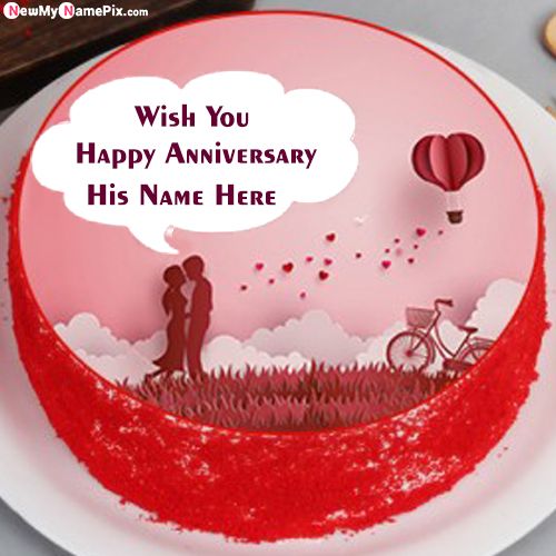 happy anniversary cake with name free download