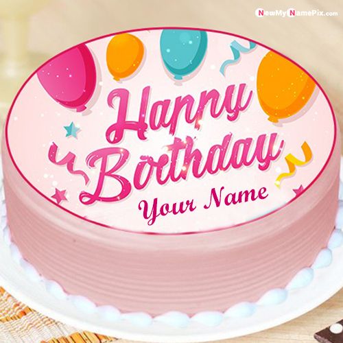 Birthday Cake With Name Wishes Photo Frame Create Image Editor