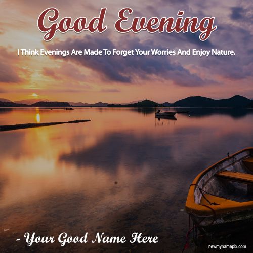 Good Evening Wishes With Name Edit Photo Best New Download