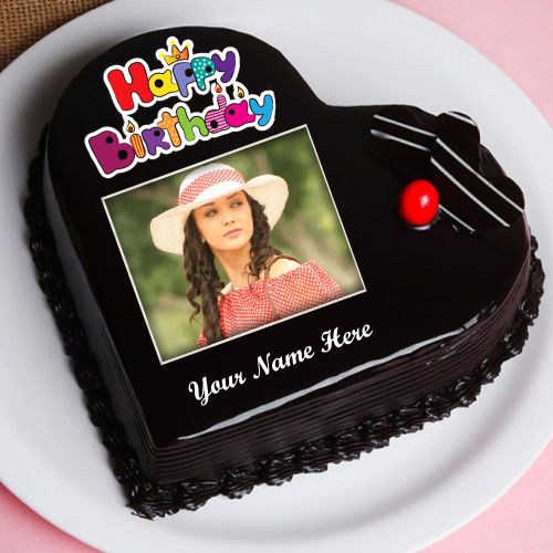 Happy Birthday Cake With My Name And Photo Create Wishes Pictures