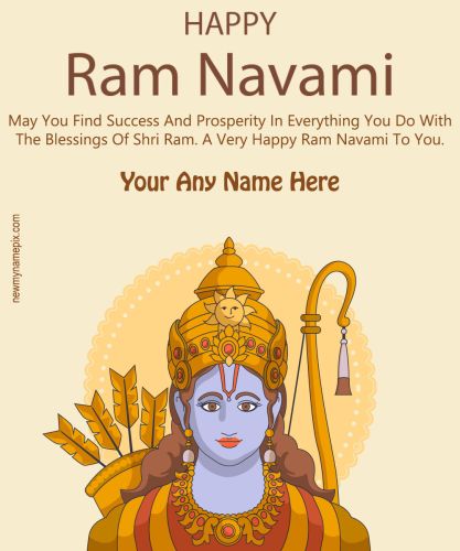 Easily Create Online Ram Navami Pictures With Messages Wishes 2024