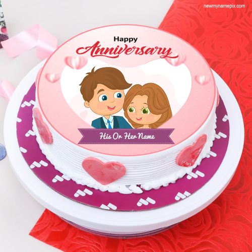 Anniversary Cake In Photo Print Wishes Best Images Edit Free Options
