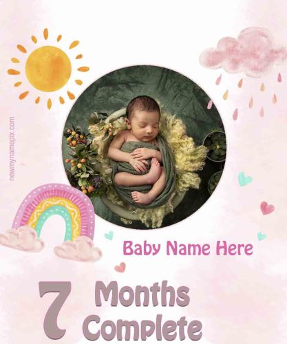 7 Months Complete My Baby Photo Card Celebration