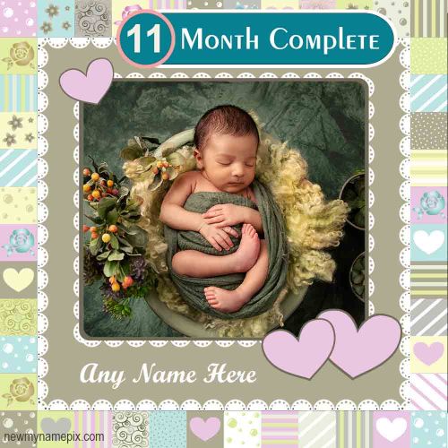 Customized Baby Photo Frame 11 Eleven Months Complete