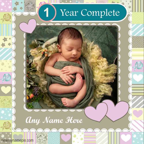 12 Months Complete Baby Template Edit Online Card Maker