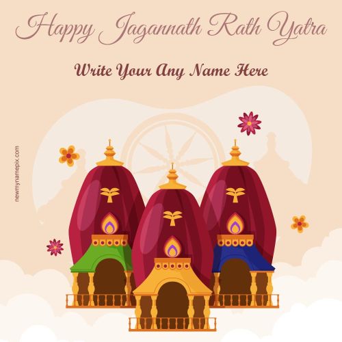 Happy Jagannath Rath Yatra Wishes Images With Name Edit