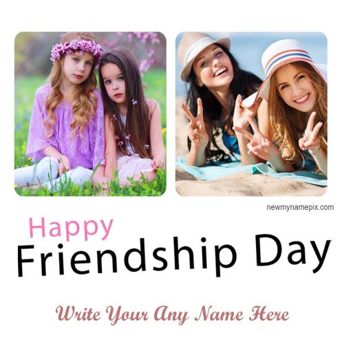 Collage Photo Upload Card Maker 2024 Friendship Day Celebration Images