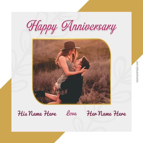 Anniversary Wishes With Name Photo Edit Free Card Maker