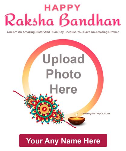 Online Happy Raksha Bandhan 2023 Photo Frame Create Free