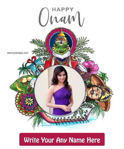 Happy Onam Wishes Photo With Name Edit Card 2023 Free
