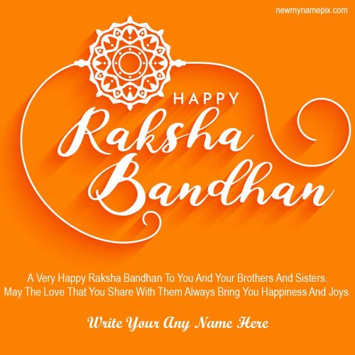 Raksha Bandhan Greeting Card 2023 Wishes With Name Edit