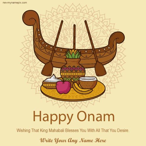 Happy Onam Wishes Quotes Card Making Options Easily Edit Name