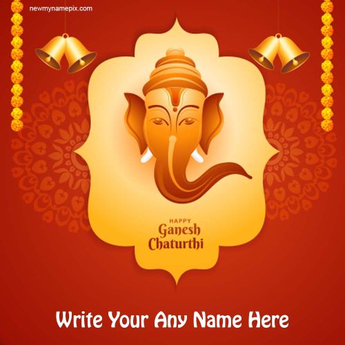 2023 Latest Bal Ganesh Chaturthi Wishes Card Edit Customize Name Create
