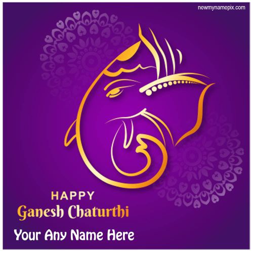 2023 Happy Ganesh Chaturthi Wishes Card Maker Free Edit