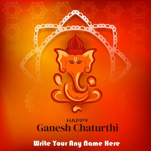 Name Wishes Ganesh Chaturthi Template Editable Online Free
