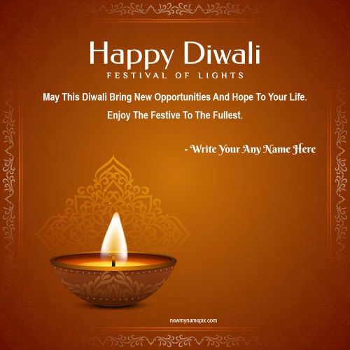 Diwali Greeting Card With Name Wishes 2023 Free
