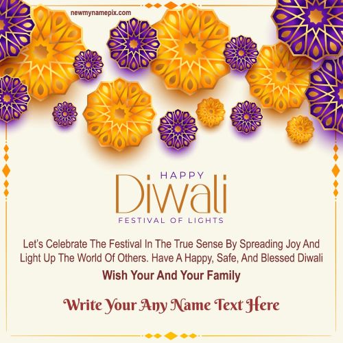 Edit Name Diwali Wishes Greeting Card Maker 2023 Free