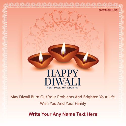 Customized Editing Free Diwali Celebrate Message Images With Name