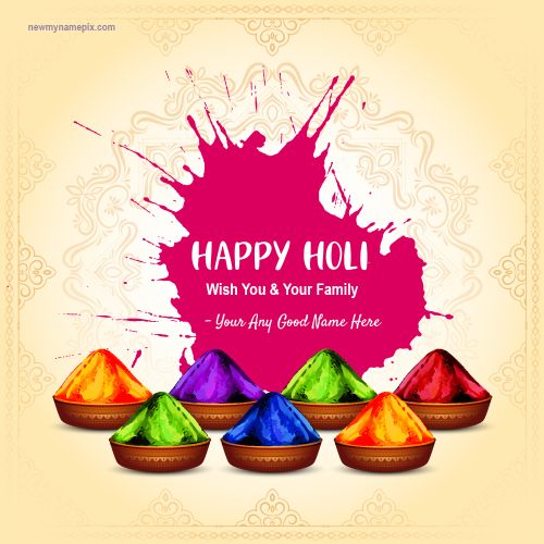 Online Create 2024 Best Holi Festival Wishes With Name
