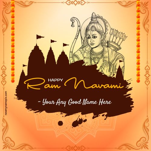 Lord Ram Navami Wishes Customized Card Download
