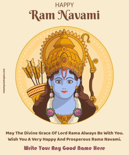 Best 2024 Ram Navami Greeting Photo Edit Free Name Wishes
