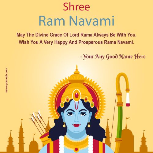 Name Edit 2024 Ram Navami Greetings Pictures Download