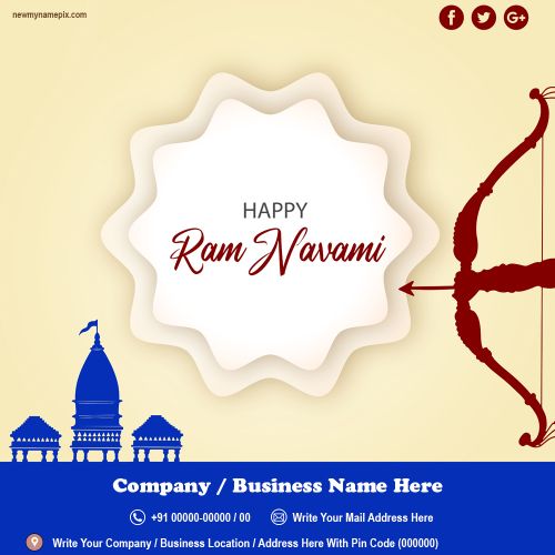 Business Wishes 2024 Shree Ram Navami Images Customized