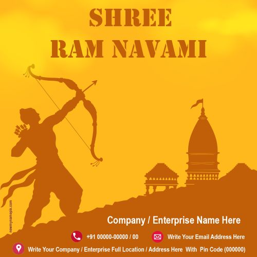 Corporate Card Create Happy Ram Navami Wishes Free