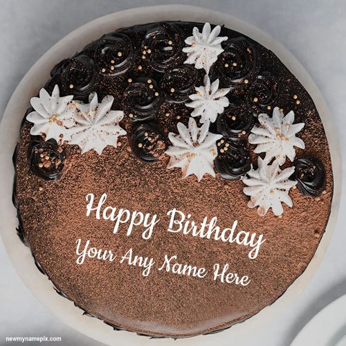 Chocolate Black Forest Birthday Cake Wishes Pictures Customize Name