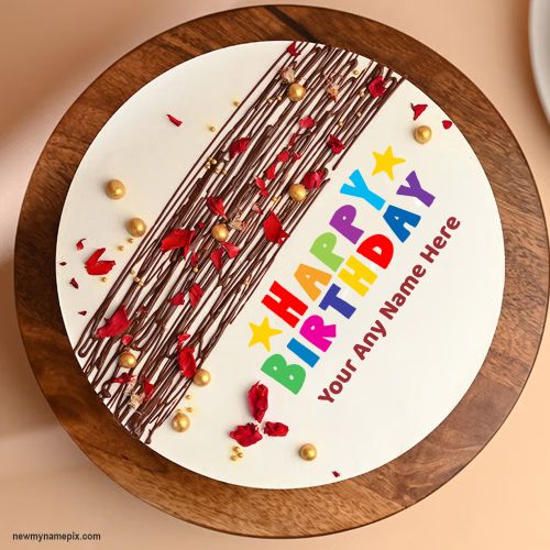 Funfetti Birthday Cake With Name Wishes HD Pictures Download