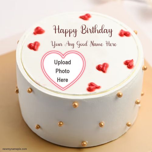 Birthday Celebrate Cake With Name And Photo Card Create