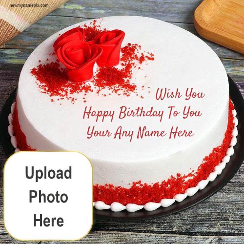 Birthday Wishes Best Rose Cake With Photo Frame Card Edit