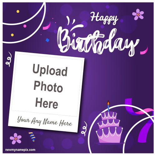Edit Your Name With Photo Frame Birthday Frame Template Free