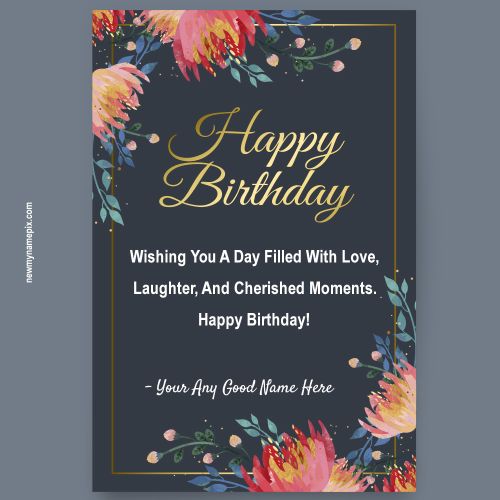 Latest Beautiful Birthday Message Card Image With Name